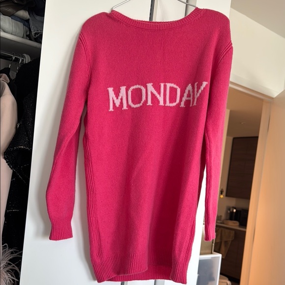 Women's Alberta Ferretti Pink 'Monday' Wool Cashmere Sweater